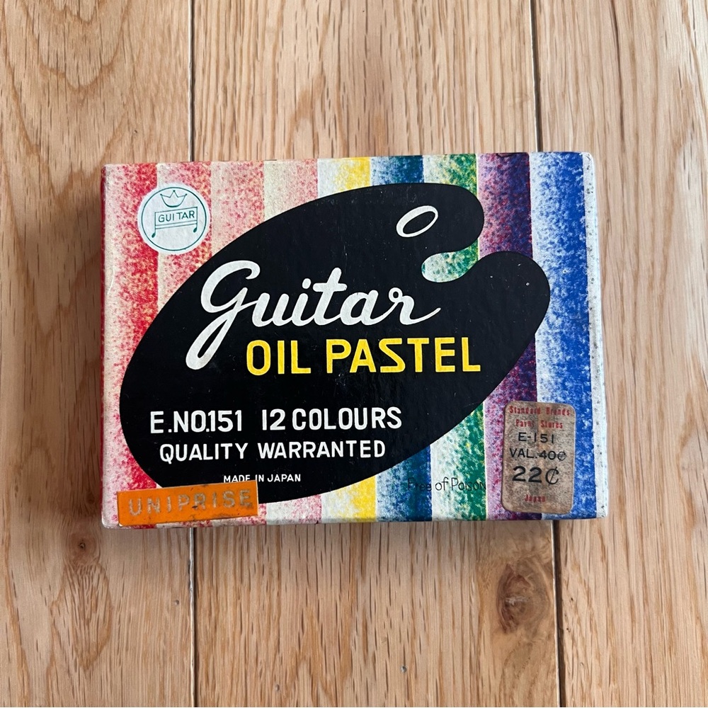 Vintage Guitar Oil Pastels Made in Japan Brand New 12 Colors